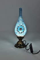 Handgemaakte Blauwe Druppel Lamp Turkse Damla tafellamp Oosterse nachtlamp