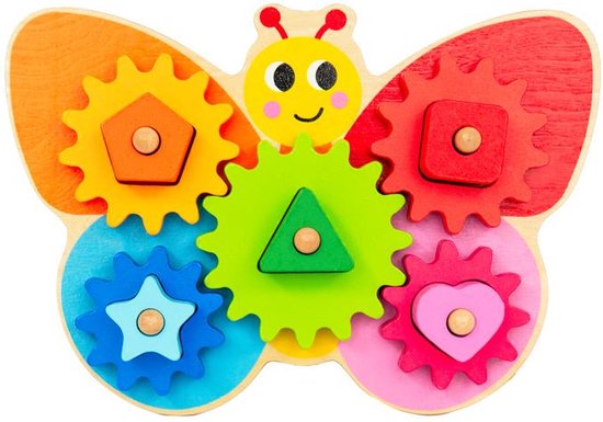 Wooden Toys ? Butterfly Gear Game Wooden Toy for Toddlers