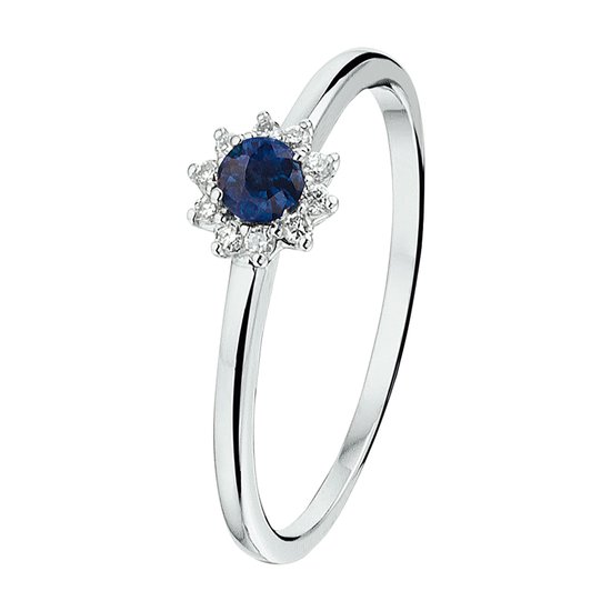 Ring Saffier 0.15ct En Diamant 0.07ct H P1