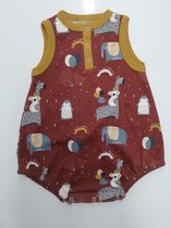 k&b - baby rompertje Bordeaux/- babykleding - Maat  80 -