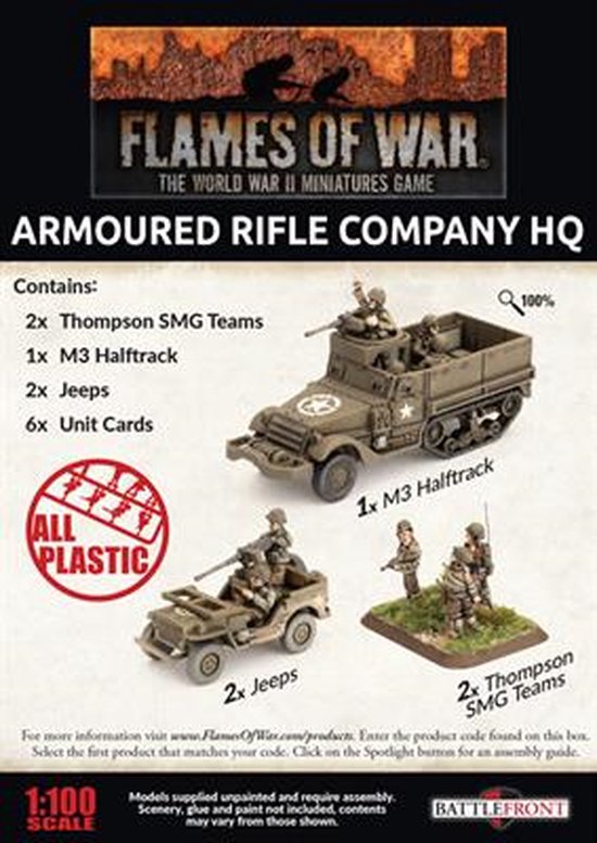 Thumbnail van een extra afbeelding van het spel Armoured Rifle Company HQ (Plastic)