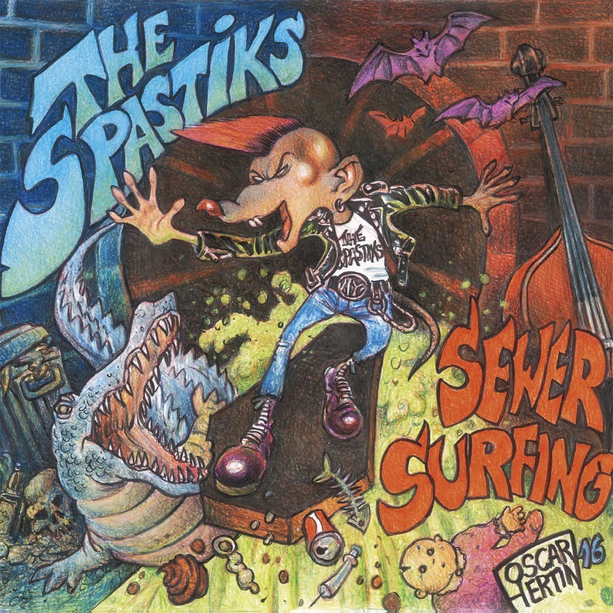 Spastiks - Sewer Surfing (LP) (Coloured Vinyl) (Limited Edition)