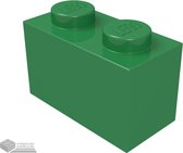 LEGO Bouwsteen 1 x 2, 3004 Groen 50 stuks