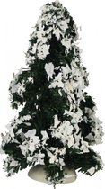 Dickensville Kerstboom Sneeuwvlokken Kerstdorp 15 Cm Groen/wit