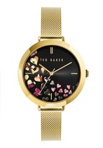 Ted Baker Ammy Hearts Gold Black Mesh strap Dameshorloge BKPAMF109