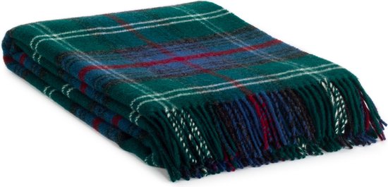 Most - Wollen Tartan plaid MacKenzie - Nieuw-Zeelandse wol - 140 x 200 cm - blauw/groen