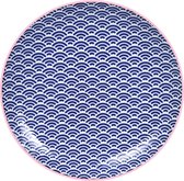 Tokyo Design Studio – Star Wave – Ontbijtbord – 20.6×2.2cm – Donkerblauw/Roze