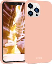 IYUPP Siliconen telefoonhoesje geschikt voor Apple iPhone 13 Pro Hoesje Roze