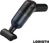 LORIOTH® Auto Stofzuiger - Handstofzuiger - Hoge Zuigkracht - Kruimeldief - Mini Vacuüm - Nat en Droog - Modern - Met Accessoires - Draadloos - Zwart