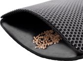 Springos Kattenbakmat | Katten Accessoires | Dubbellaags | Grafiet | 30x30