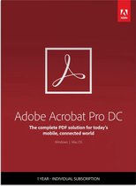 Adobe Acrobat Pro DC - MacOS/Windows - 1 Apparaat - 1 Jaar / 12 maanden - Nederlands / Engels / Frans / Duits