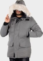 WildFace Paris Dark Grey Parka Velcro- Jas- Mannen- Maat XL- Grey