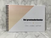 Studijoke - Invulboek 'Het grootouderboekje'  ROOS - kraamcadeau - baby - fotoboek - cadeau - oma - opa - moederdag - vaderdag