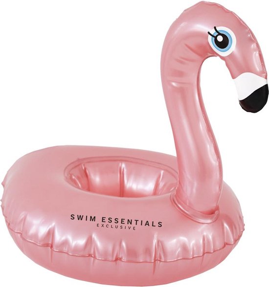 Swim Essentials Opblaasbare Bekerhouder - Zwembad Accessoires - Drankhouder Zwembad - Rosé Goud Flamingo
