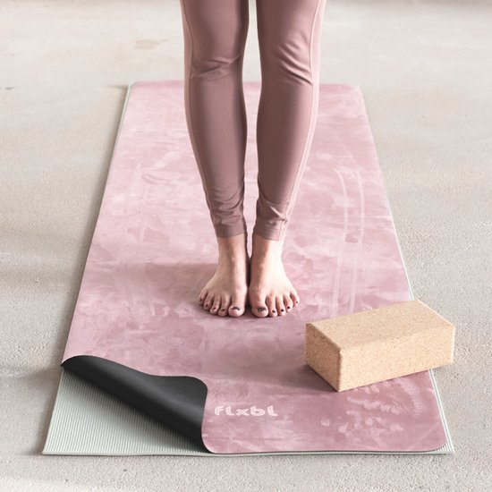 FLXBL Yoga Mat Anti Slip - Eco Yogamat met Antislip Toplaag - Rose van FLXBL — afbeelding 3