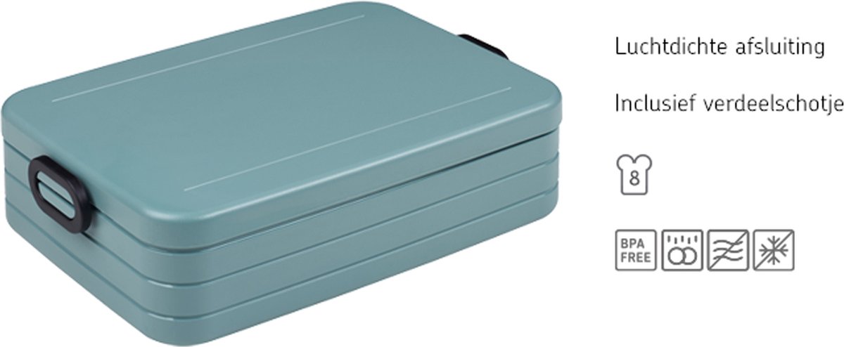 na school Boekwinkel Rouwen Mepal - Take a Break lunchbox large – Geschikt voor 8 boterhammen – Nordic  green | bol.com