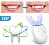 Lupio 360 graden intelligente automatische sonische elektrische tandenborstel - U Type 4 standen tandenborstel - USB-oplaadfunctie voor het bleken van tanden Blauw licht