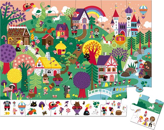 Janod - Zoekpuzzel Sprookjes - In Puzzelkoffer - 24 Stukjes - Geschikt Vanaf 3 Jaar van Janod — afbeelding 2