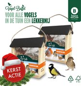 **Kerst actie** Vogel-Buffet Party 2 stuks Vogelvoederhuisjes voor alle seizoenen inclusief vogelvoer