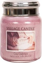 Village Candle Medium Jar Cozy Cashmere - een warme geur
