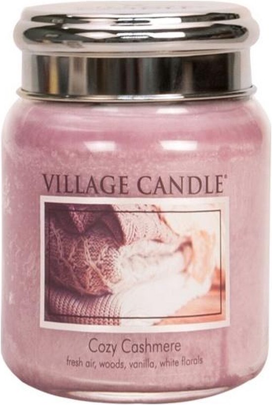 Village Candle Medium Jar Cozy Cashmere een warme geur