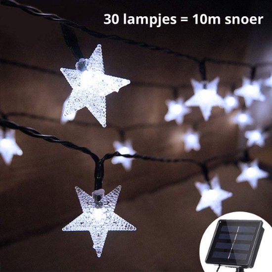 BrenLux® Kerstverlichting buiten Solar kerstverlichting Slinger op