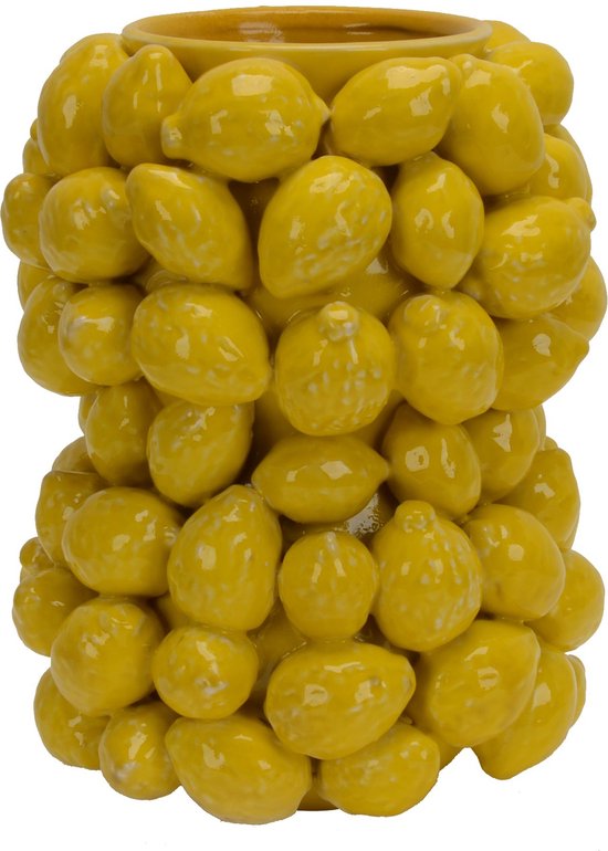 Vaas "All lemons" Ø28x36 cm geel (citroen vaas) | bol.com