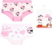 2 Pack Hipsters - Minnie Mouse - Roze-Wit - Maat 110/116