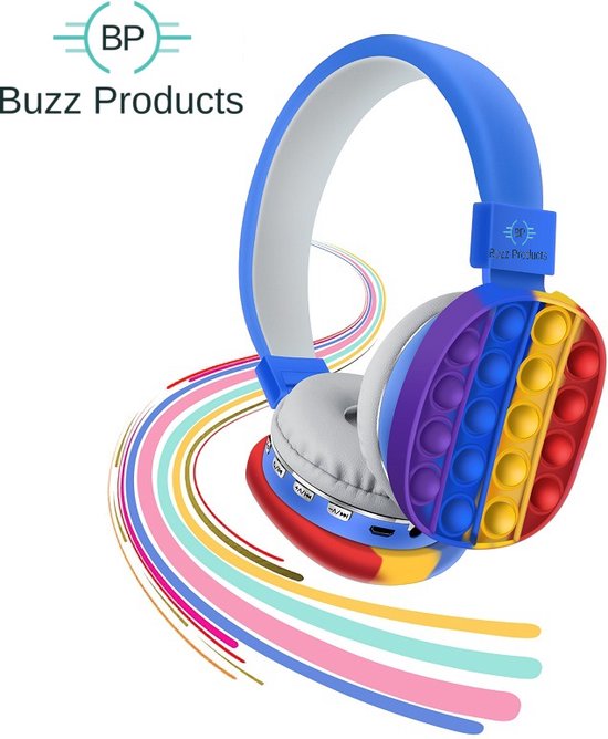 Buzz Products – Draadloze Popit - Pop it koptelefoon - Bluetooth Koptelefoon  voor... | bol.com