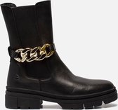 Tamaris - Laarzen Dames - Chelsea Boots - Leer - Zwart - Maat 40