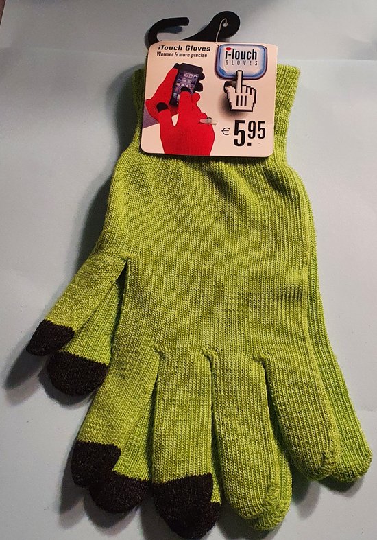 Handschoenen - Touch Screen - Voor uw Mobiele Telefoon bij koud weer - Groen - One Size - Zitten heerlijk en zijn zeer rekbaar