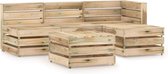 vidaXL 5-delige Loungeset groen geïmpregneerd grenenhout