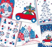 Studio Holland kerstkaarten set 10 kaarten + stickervel