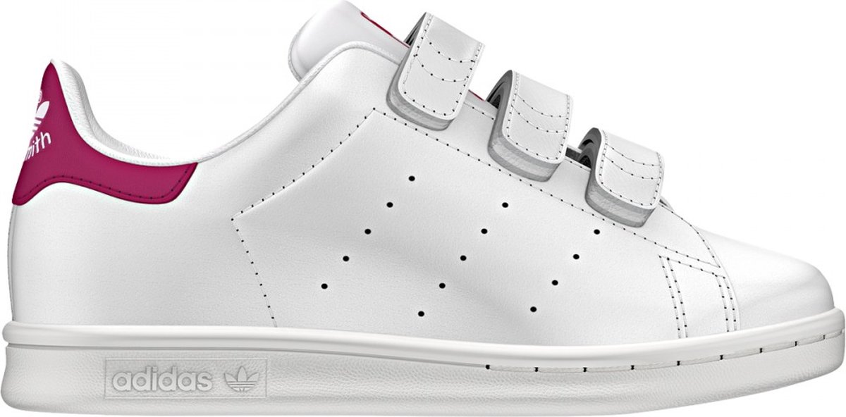 adidas Stan Smith Sportschoenen - Maat 33 - Unisex - wit/roze | bol.com