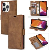 GSMNed – Hoogwaardig iPhone XS Max Hoesje Bruin – Luxe Leren Pu Hoesje – 3 pasjes houder – Bekus hoesje – magnetische sluiting