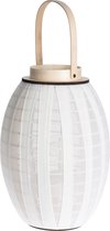 Lantaarn -windlicht -off white -decoratie woonkamer - 40 cm hoog inclusief ledkaars