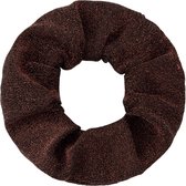 Scrunchie with a touch of glitter beige
