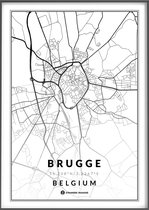 Citymap Brugge 40x50 Stadsposter