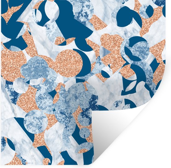 Muurstickers - Sticker Folie - Marmer - Geometrische vormen - Glitters ...