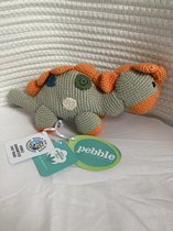 Pebble Child Dino Rammelaar Groen- Baby- Babyspeelgoed- Gehaakt