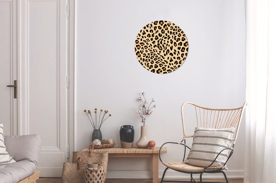 Assiette Plastique Cercle Imprimé Animal Léopard ⌀ 30 cm - Impression photo sur Cercle Mural / Cercle Vivant