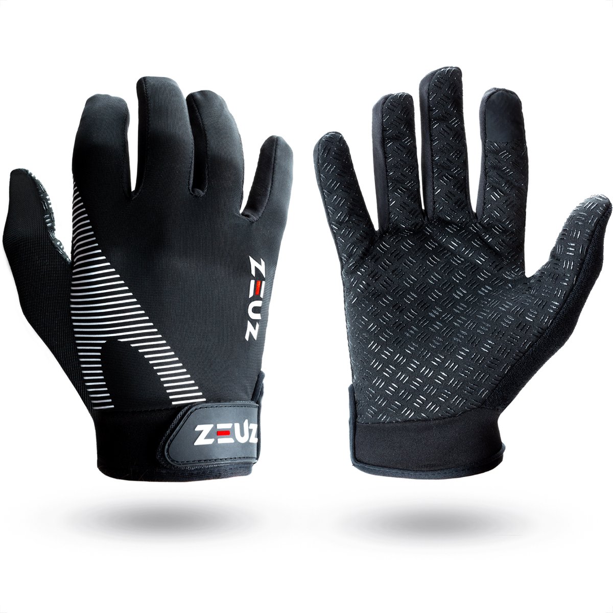 ZEUZ Sport, CrossFit & Fitness Handschoenen Heren & Dames – Krachttraining – Wit & Zwart – De perfecte gloves voor meer grip en bescherming tegen blaren & eelt - Maat L - ZEUZ