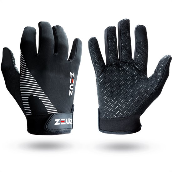 ZEUZ Fitness Handschoenen Heren & Dames – voor Sport, CrossFit & Krachttraining – Wit & Zwart – De perfecte gloves voor meer grip en bescherming tegen blaren & eelt - Maat L