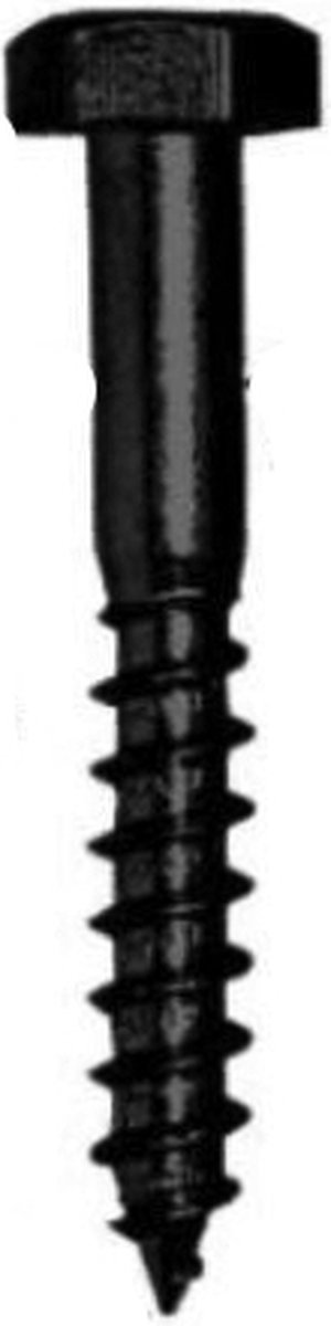 Wovar Houtdraadbouten Zwart M8 x 40 mm | Doos 25 stuks