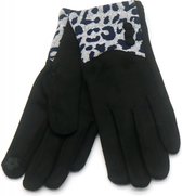 Handschoenen Dierenprint - Dames - One Size - Touchscreen Tip - Zwart