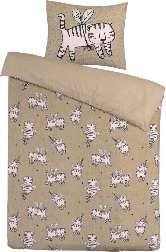 Kidzroom Cat - Housse de couette - Simple - 140x200 cm + 1 taie d'oreiller 60x70 cm