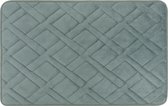 QUVIO Badmat met ruit patroon - Badkamermat - Badmat - Antislip mat - Badmatjes - Badmatten - Douchemat - Wc Mat - Badkleed - Rechthoekig - 50 x 80 x (lxb) - Microvezel - Grijs