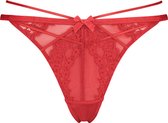 Hunkemöller Dames Lingerie String Claire  - Rood - maat S