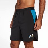 Fila Corto Tennisshort Zwart/Blauw Heren - Maat S