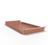 Dienblad Medium | Blush - Oud Roze | Rechthoek | Industrieel | Design | Gepoedercoat | Metaal | Aluminium | Fliptray | 61 × 29 × 5 cm